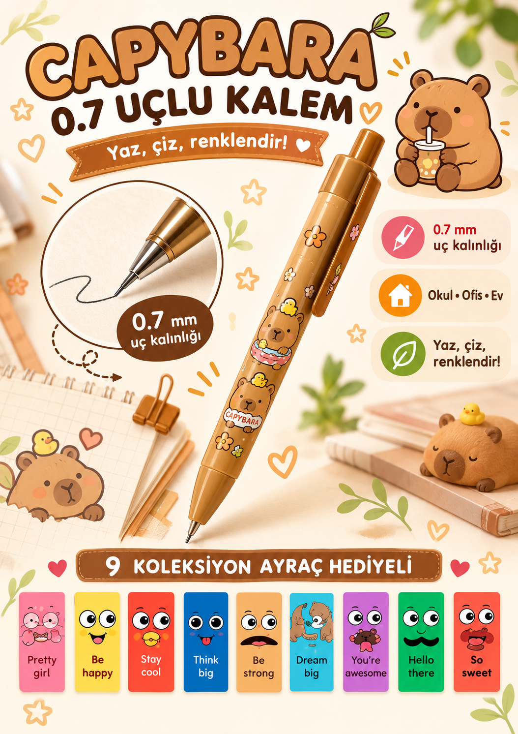 Capybara 0.7 Uçlu Kalem